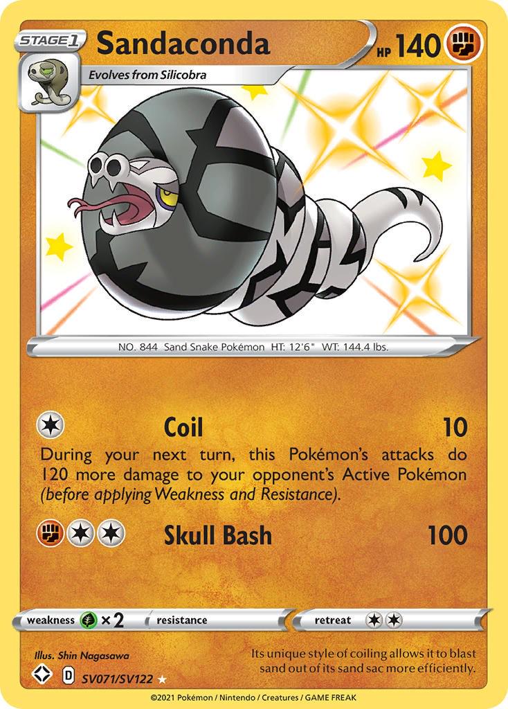 Shining Fates Sandaconda Pokémon card